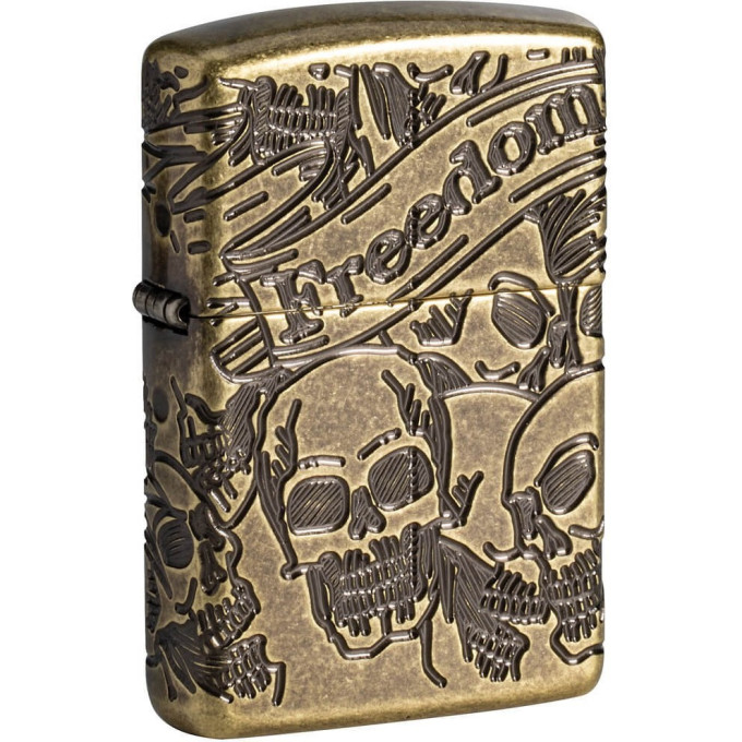 Zippo Armor 49035 — гравировка черепов